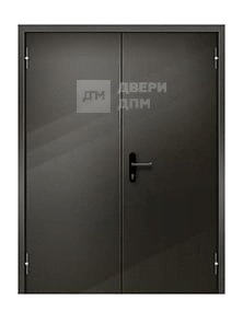 Уличная черная противопожарная дверь ДП-032